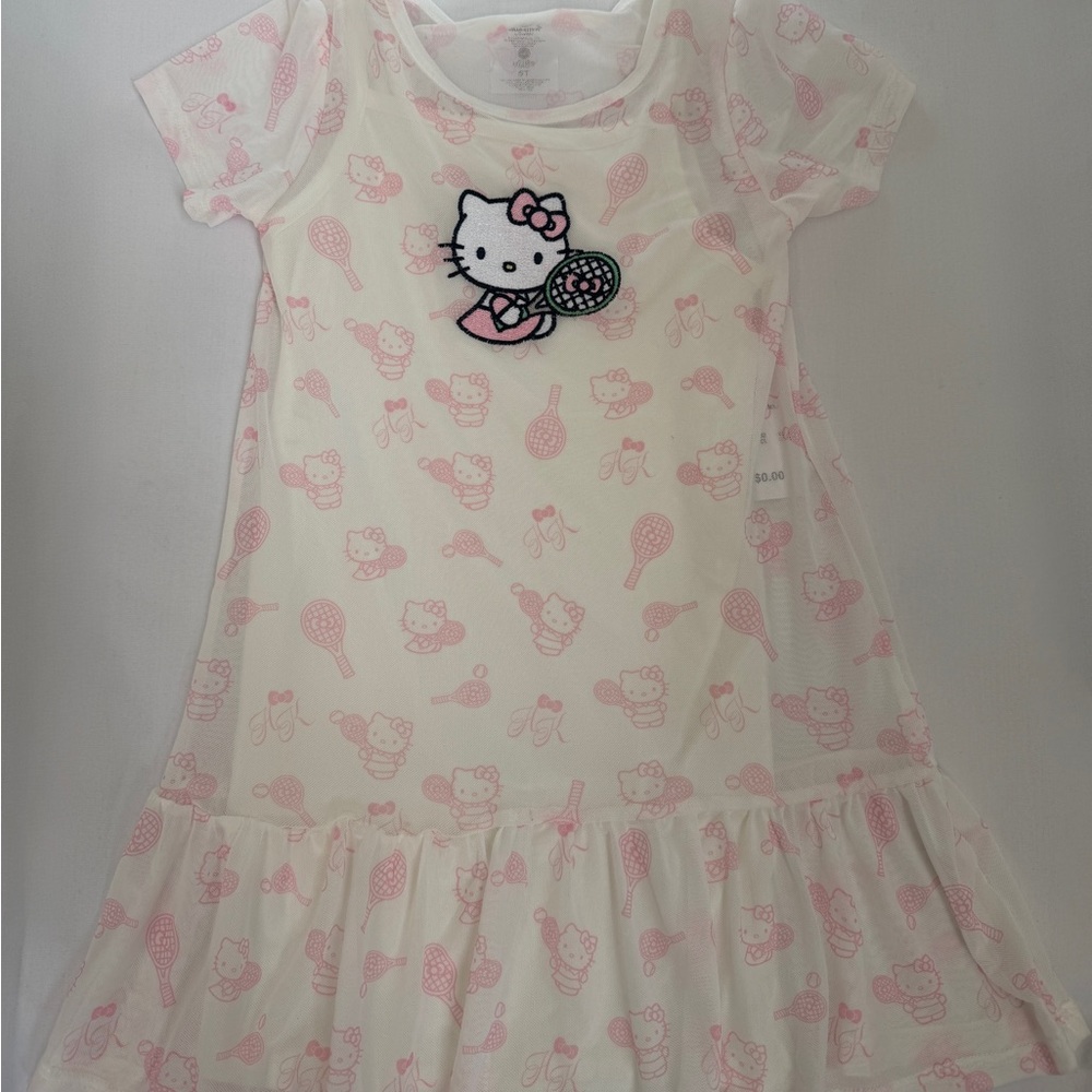 Hello Kitty Girls Tennis Mesh Dress Pink White
Size 5T NWT